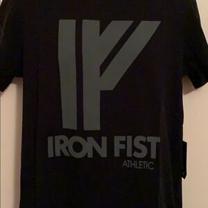 Iron Fist Athletik Black Logo Tshirt Sz M
